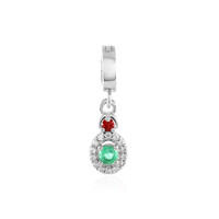 Russian Emerald Silver Pendant