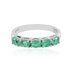 Russian Emerald Silver Ring