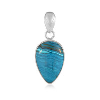 Blue Atacama Opal Silver Pendant