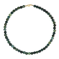 Moss Agate Silver Necklace