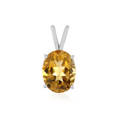 Citrine Silver Pendant