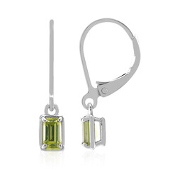 Burmese Peridot Silver Earrings