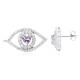 Rose de France Amethyst Silver Earrings (Jahdo)