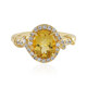 Yellow Beryl Silver Ring