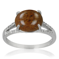 Mahogany Obsidian Silver Ring