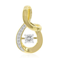 9K SI1 (G) Diamond Gold Pendant