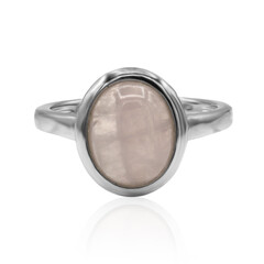 Rose Quartz Silver Ring