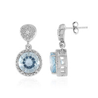 Sky Blue Topaz Silver Earrings