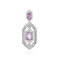 Rose de France Amethyst Silver Pendant