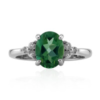 Butterfly Green Topaz Silver Ring