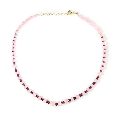 Madagascan Morganite Silver Necklace (Riya)