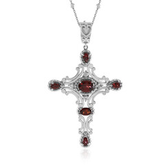 Indian Garnet Silver Necklace (Dallas Prince Designs)