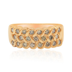 14K SI1 Argyle Rose De France Diamond Gold Ring