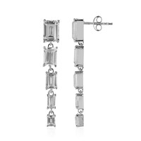 White Topaz Silver Earrings