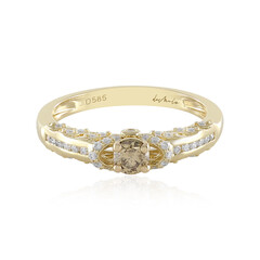 14K I2 Champagne Diamond Gold Ring (de Melo)