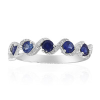 10K Ceylon Blue Sapphire Gold Ring