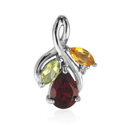 Mozambique Garnet Silver Pendant