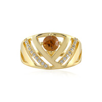 Brown Zircon Silver Ring