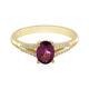 Magenta Garnet Silver Ring