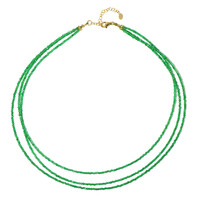 Green Onyx Silver Necklace