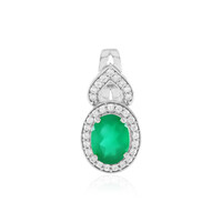 Green Onyx Silver Pendant