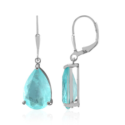 Blue Pastel Quartz Silver Earrings