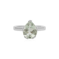 Green Amethyst Silver Ring