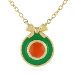 Red Onyx Silver Necklace