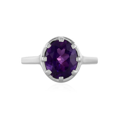 Siberian Amethyst Silver Ring