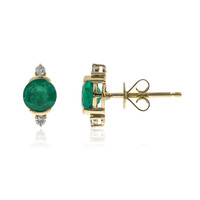 14K AAA Zambian Emerald Gold Earrings (CIRARI)