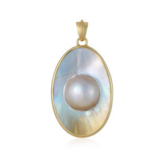 Mabe Pearl Silver Pendant (Bali Barong)