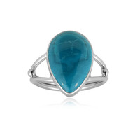 Blue Atacama Opal Silver Ring