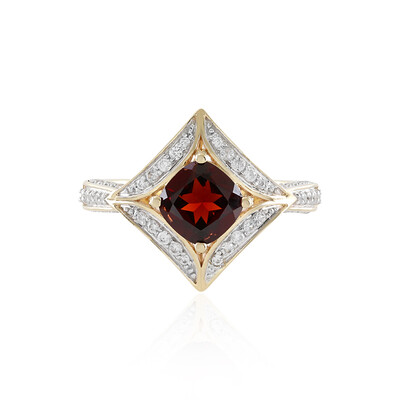 9K AAA Mozambique Garnet Gold Ring (SUHANA)