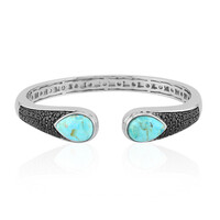 Kingman Blue Mojave Turquoise Silver Bangle