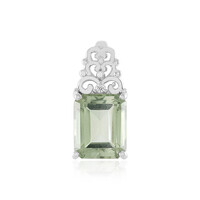 Green Amethyst Silver Pendant