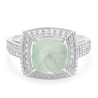 Prehnite Silver Ring