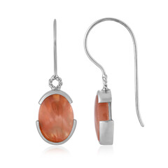 Java Plume Agate Silver Earrings (Bali Barong)