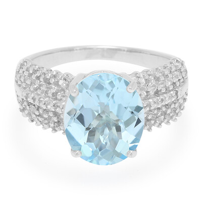 Sky Blue Topaz Silver Ring