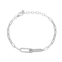 I3 (I) Diamond Silver Bracelet