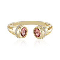 9K Nigerian Pink Tourmaline Gold Ring (Adela Gold)