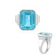 Paraiba Color Topaz Silver Ring