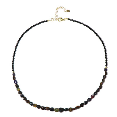 Black Spinel Silver Necklace