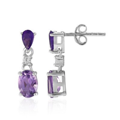 Amethyst Silver Earrings