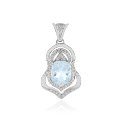 Sky Blue Topaz Silver Pendant