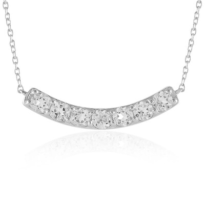 White Topaz Silver Necklace