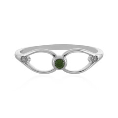 I3 Green Diamond Silver Ring