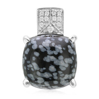 Snowflake Obsidian Silver Pendant