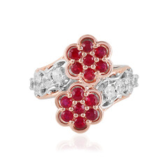 Tanzanian Ruby Silver Ring (Gems en Vogue)