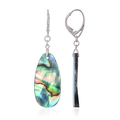 Abalone Shell Silver Earrings