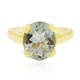 Green Amethyst Silver Ring